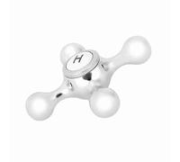 Haofy Poignée de Robinet de Forme Unique, Poignée en Cuivre Résistante à L'usure, de Robinet D'eau de Salle de Bains Brillante pour un Remplacement Facile, Salle de Bains