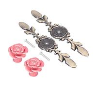 Haofy Poignée de Traction en Céramique Rose pour Armoire de Garde-robe, Bouton Moderne Qui Ne Se Décolore Pas pour Meubles de Cuisine, Paquet de 2, Accessoire Facile à Installer pour Armoire, Tiroir,