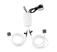 Haofy Pompe à Air Silencieuse Portative USB pour Aquarium, Pompe à Oxygène Compacte, Débit Réglable pour Aquariums d'intérieur et Pêche en Plein Air (Double Trou)