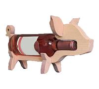 Haofy Porte-Bouteille de Vin en Forme de Cochon et de Chien en Résine fabriqué à la Main, Présentoir élégant en Forme d'animal pour Comptoir de Bar à la Maison, 15,4 X 6,3 X 3,2 Pouces, Vitrine