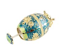 Haofy Porte-Cure-dents capacité de 300 Unités avec Mécanisme de Distribution activé par Pression, Finition en Alliage, Boîte à Cure-dents en Forme d'œuf pour Cuisine, Salle à Manger, Voyage en