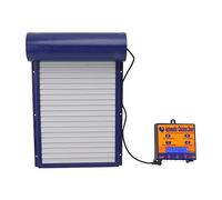 Haofy Porte de Poulailler Automatique à énergie Solaire 3 en 1, Capteur de Lumière, Minuterie, Télécommande pour Petits Poulaillers d'arrière-Cour, Fermes Hors Réseau, Utilisation Quotidienne (Blue)