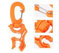 Haofy Porte- de Tuyau de Plongée pour Les Tuyaux à Basse Pression, Les Régulateurs et Le Plastique Solide, la capacité de 2 Tueaux, Idéal pour Les Plongeurs, Les Plongeurs et Les Nageurs (Orange)