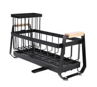 Haofy Porte-éponge d'évier de Cuisine, Accessoires de Rangement et d'organisation de Cuisine avec Bac de Vidange, Rangement Peu Encombrant pour éponges et Brosses dans n'importe Quelle Éponge