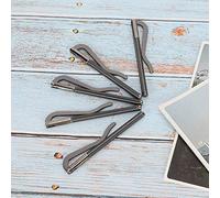 Haofy Porte-Pince en Argent du Printemps de dureté élevée en Acier électronique 85 Mm pour la Poche en Cuir, Durable, Pièce, 5pcs pour Hommes Femmes, Bronze d'or Noir Antique (Black)