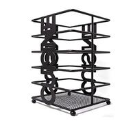 Haofy Porte-Ustensiles de Comptoir égouttoir à Couverts en Métal Noir Mat avec Trous de Drainage pour Fourchettes Cuillères Ustensiles de Cuisine 6,3x3,9x3,9 Pouces (Carré avec des lettres)