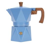 Haofy Pot Stoveetop Maker 2 Tasse de Cafetière Italienne en Aluminium avec une Double Soupape épreuve de la Chaleur pour le café Cuban Home Camping Travel (BLUE)
