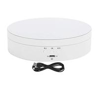 Haofy Présentoir Rotatif, Plateau tournant électrique à 3 Vitesses pour l'affichage des Produits de Photographie, Accessoires de Prise de Vue vidéo à 360 degrés(White)