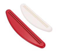Haofy Presse-dentifrice Polyvalent, Presse-tube Mains Libres avec Conception Facile à Presser pour la Cuisine et la Salle de Bain, Déchets, Résistant aux Chocs, Résistant à (Grand Rouge Petit Blanc)