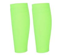 Haofy Protège-Tibia, Manchon de Soutien de Mollet Vert Fluorescent pour Le Sport, Bouclier de Protection à Haute élasticité pour Le Football en Plein Air, 2 Pièces