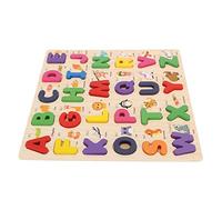 Haofy Puzzle en Bois avec Blocs de L'alphabet pour Tout-Petits, Jeu éducatif de Groupe D'orthographe de 26 Lettres pour Les Tout-Petits à Partir de 3 Ans, Matériau en Tilleul