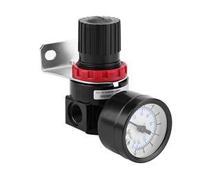 Haofy R¨¦gulateur de pression d'air, AR2000 G1 / 4 Compresseur ¨¤ Commande Pneumatique avec Manom¨¨tre, 1/4" Soupape Jauge R¨¦glable de Pression d'Air en Alliage d'aluminium avec port