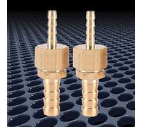 Haofy Raccord barbelé Résistant à la Corrosion pour L'entretien des Tuyaux, 2 Connecteurs Barbelés en Laiton de 4 à 10 Mm pour Raccords de Tuyaux Chimiques