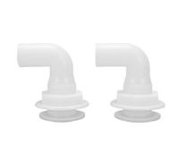 Haofy Raccords de Coque de Bateau 1 Pouce Connecteur en Plastique Marin à 90 Degrés 2 Pièces Blanc pour Pompe de Cale Vidange Livewell Sortie Système d'eau RV