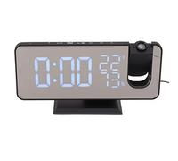 Haofy Radio FM LED Réveil Numérique Intelligent Réveil à Projection Numérique LED pour Chambre à Coucher Réveil à Projection Numérique LED (Lettres Bleues)