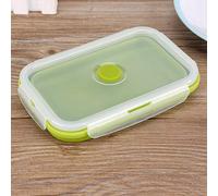 Haofy Récipient Alimentaire Pliable en Silicone, Boîte à Déjeuner Portable de 800 Ml avec Couvercle à Clip et Grille d'aération, Pliable, Empilable, Passe au -ondes, Passe au Lave-vaisselle, pour