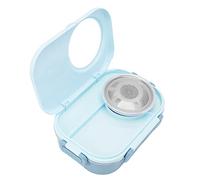 Haofy Récipient étanche de Compartiment D'acier Inoxydable de Boîte à Déjeuner de de 1450ml pour des étudiants, Forme Nouvelle D'appareil-photo (bleu clair)