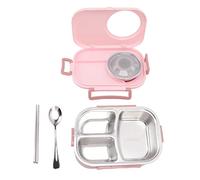 Haofy Récipient étanche de Compartiment D'acier Inoxydable de Boîte à Déjeuner de de 1450ml pour des étudiants, Forme Nouvelle D'appareil-photo (PINK)