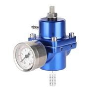 Haofy Régulateur de Pression de Carburant FPR Réglable avec Jauge Kit Universel en Alliage en Aluminium Haute Performance pour une Accélération et une Puissance Accrues (BLUE)