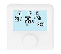 Haofy Régulateur de Température Numérique Thermostat Programmable Contrôle Efficace du Chauffage pour Chaudière à Gaz Murale Blanche 30-230VDC