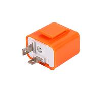 Haofy Relais Clignotant LED 2 Broches pour Moto, Vitesse Réglable, 12 V, pour Clignotants Rapides, Réglage par tournevis. (ORANGE)