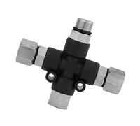 Haofy Répartiteur d'air, Connecteur d'aérographe à 3 Voies, Adaptateur Métallique Durable 1/8 BSP pour Mini Compresseur 'aérographe