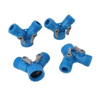 Haofy Répartiteur de Robinet en Y 2 Voies avec Double Vannes pour Aucune Fuite, Lot de 4 Connecteurs de Tuyau pour Robinet de Jardin, Lavage de Voiture, Utilisation de Pompe à Eau, adapté à la Norme