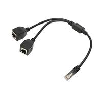 Haofy Répartiteur Ethernet Transmission Stable Vitesse Rapide pour Partager une Connexion Internet Convient pour Regarder des Films et Jouer à des Jeux Cat5 RJ45 1 Mâle à 2 Femelles pour Modem Routeur