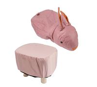 Haofy Repose-pieds en Forme d'animal avec Coussin rembourré Doux et Pieds Antidérapants, Petit Repose-pieds en Bois pour Sous le Bureau, Utilisation dans l'entrée, Espace de Salon (PINK)