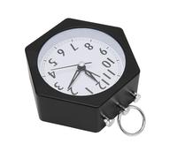 Haofy Réveil avec Boîtier en Métal en Forme de Polygone Unique pour Chambre à Coucher, Voyage, Petits Espaces - Silencieux, sans Tic-tac, Anneau Puissant, Affichage Facile à Lire, Compact et Portable