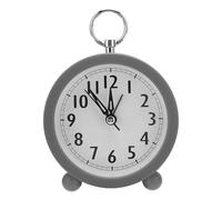 Haofy Réveil Circulaire Silencieux sans Tic-tac, alimenté par Piles AA, Horloge en Plastique avec Bouton Marche/arrêt Simple pour Chambre à Coucher, Dortoir, Bureau (Grey)