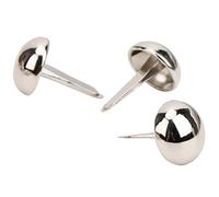 Haofy Rivets de Décoration en Forme de Champignon, Clous en Alliage de Zinc de 15MM pour Accessoires de Sacs et de Chaussures, Couleur Argent/or/pistolet, 50 Pièces (15mm argent)