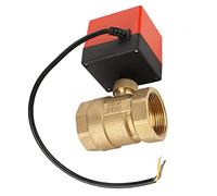 Haofy Robinet à Tournant Sphérique motorisé électrique en Laiton, Structure de Précision Fiable, Fermeture étanche pour Système de Contrôle de L'eau du Climatiseur, Bobine de Ventilateur DN40 G1-1/2"