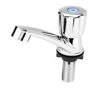 Haofy Robinet Froid Simple, Robinet D'eau en ABS chromé avec Levier 1/4 de Tour pour évier de Salle de Bain, Lavabo de Cuisine, Lavage à la Main (Grille G1/2)