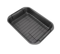 Haofy Rôtissoire Antiadhésive de qualité Supérieure avec Grille pour une Cuisine Saine, Nettoyage Facile et Excellentes Performances pour les Dindes, Poignée en Fer en Acier au Carbone, Passe au