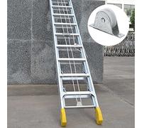 Haofy Roue de Poulie en Alliage D'aluminium, Remplacement de Roue D'échelle Résistant à L'usure pour Accessoires D'échelle 4 Pièces de Poulie Universelle pour une Installation Facile