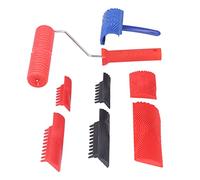 Haofy Rouleau de Grainage de Bois, Outil de Peinture de Texture de Bois en Caoutchouc, Ensemble de Bricolage pour la Décoration de Meubles de Sol Muraux, Matériau en Caoutchouc ABS