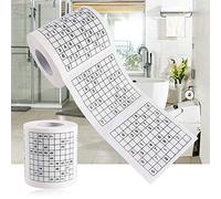 Haofy Rouleau de Papier Toilette Sudoku Amusant, Puzzles Stimulants Imprimés sur Chaque Feuille pour Rire dans la Salle de Bain, Cadeau de Fête Idéal pour les Adultes et les Amateurs de Puzzles,