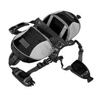 Haofy Sac à Dos de Selle pour Chien, Réglable et étanche, avec Bande Réfléchissante, pour Randonnée, Camping, Course à Pied, pour Petits, Moyens et Grands Chiens (M)