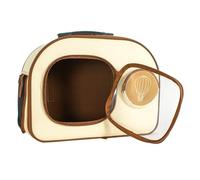 Haofy Sac à Dos de Transport pour Chat, Grande capacité, Fenêtre Transparente Aérée, Sac pour Chat Rose pour Voyage en Plein Air, Polyester et Coton (à Dos Beige)