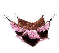 Haofy Sac de Couchage Confortable et coloré pour Hamster à Trois Couches, adapté aux Petits Animaux de Compagnie, Finition Soignée, Facile à Nettoyer, Taille 32 X 32 X 3 Cm, Convient pour Hamster,