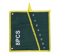 Haofy Sac de Rangement pour clé 1Pc, Sac de Rangement pour Outil de clé à Enrouleur Vert, Toile Durable 6/8/10/12/14/25 Poches(8PCS)