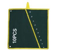 Haofy Sac de Rangement pour clé 1Pc, Sac de Rangement pour Outil de clé à Enrouleur Vert, Toile Durable 6/8/10/12/14/25 Poches(10PCS)