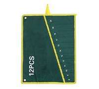 Haofy Sac de Rangement pour clé 1Pc, Sac de Rangement pour Outil de clé à Enrouleur Vert, Toile Durable 6/8/10/12/14/25 Poches(12PCS)