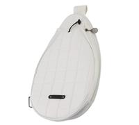 Haofy Sac de Tennis en Polyester, Poche Sécurisée pour Raquette, Compartiment Principal Spacieux pour Hommes et Femmes, 11,42x2,36x18,11 Pouces (White)