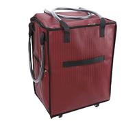 Haofy Sac Fourre-Tout à roulettes, Chariot d'épicerie Pliable et Réutilisable avec roulettes, Chariot de Courses Multifonctionnel de Grande capacité pour Les Voyages et la Lessive (Bourgogne)