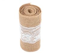 Haofy Sangle de Ceinture en Jute, Dentelle Rustique, Prune, 2.7m, Ornement de Chaise pour Mariage/fête D'anniversaire, Bricolage