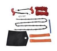 Haofy Scie à Chaîne à Corde Manuelle 53 Pouces avec Dents Double Face pour une Rapide des Branches d'arbre - Scie Pliante Compacte pour les Travaux de Jardin, l'extérieur et le Camping