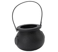 Haofy Seau à Bonbons 11 Cm de Hauteur et 12 Cm de Diamètre Supérieur Léger avec Poignée Bouilloire à Chaudron Portable pour Fête d'Halloween, Collations de Festival, Utilisation de Bonbons ou de