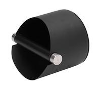 Haofy Seau à Marc de café capacité de 1,5 Lb pour Usage Domestique et Commercial en Acier Inoxydable avec Poignée en Caoutchouc Poubelle à café pour Cuisine, Bar, Restaurant, Petits Espaces (Noir